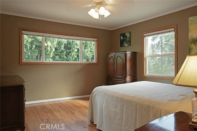 East Bedroom looking out onto Villena Avenue (left) and Canoga Avenue (right)