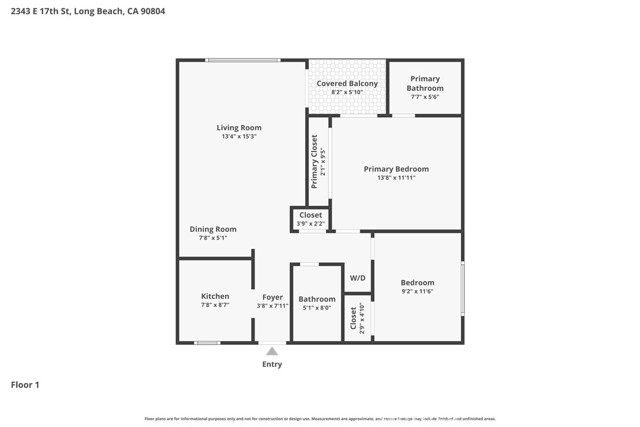 Detail Gallery Image 8 of 39 For 2343 E 17th #202,  Long Beach,  CA 90804 - 2 Beds | 2 Baths