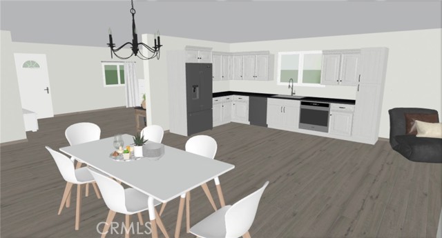 3D Virtual View Of kitchen and Dining
