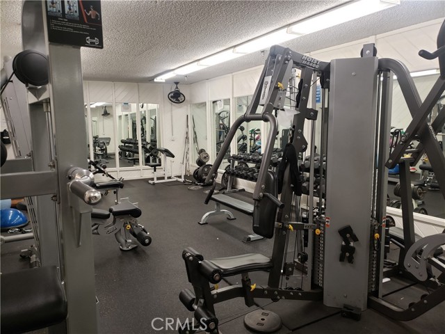 Fitness center plus separate male and female saunas.