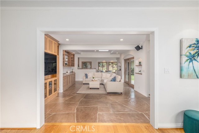 Family room with office space