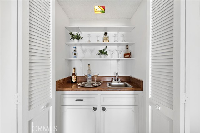 Wet bar in family room