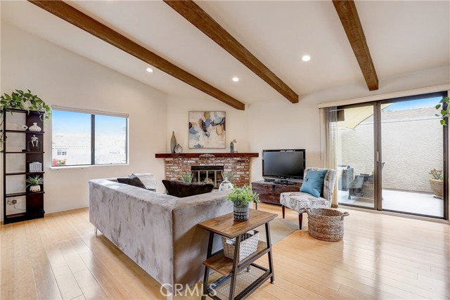 Great shot displaying the beautiful Bamboo flooring and outdoor balcony.