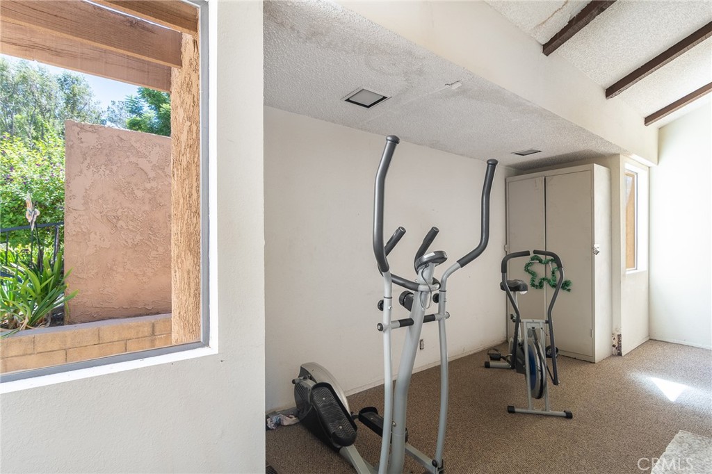 Workout equipment is located in the clubhouse