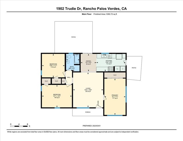 1902 Trudie Drive, Rancho Palos Verdes, California 90275, 3 Bedrooms Bedrooms, ,1 BathroomBathrooms,Residential,Sold,Trudie Drive,SB23034416