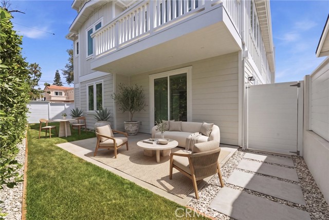 Virtually Staged Backyard with patio Virtually Staged Backyard with patio