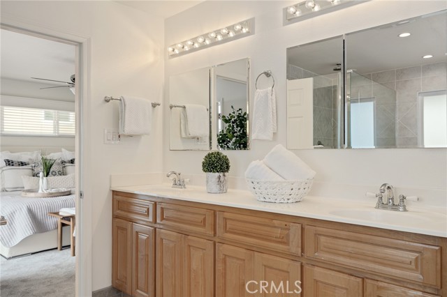 Primary Ensuite Bathroom with Double Sink Vanity