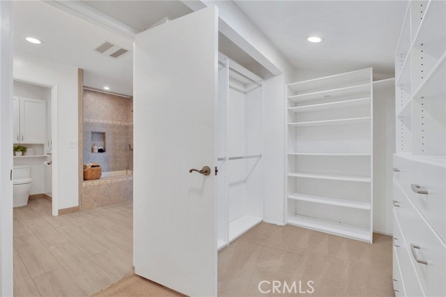 Large walk-in closet with built-ins