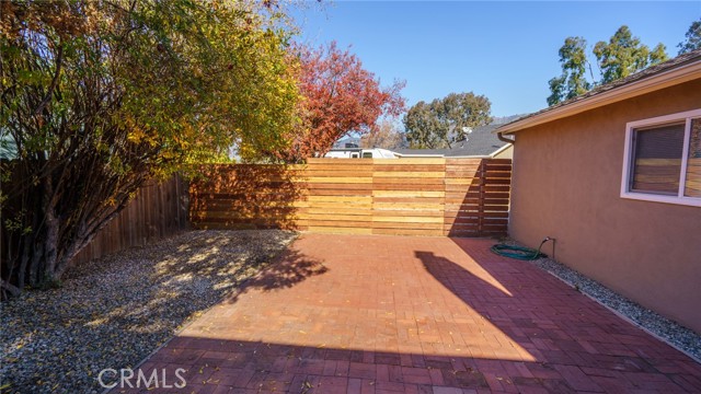 Extended brick patio