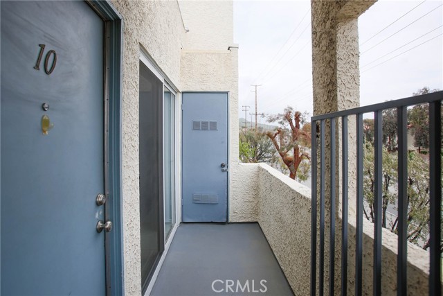 Front door and patio area