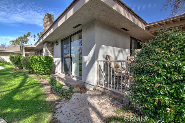 Front patio and dining room slider.