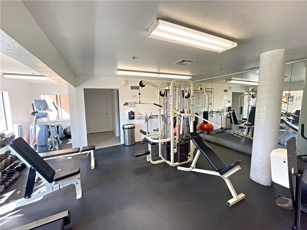 Fitness room just off of the pool