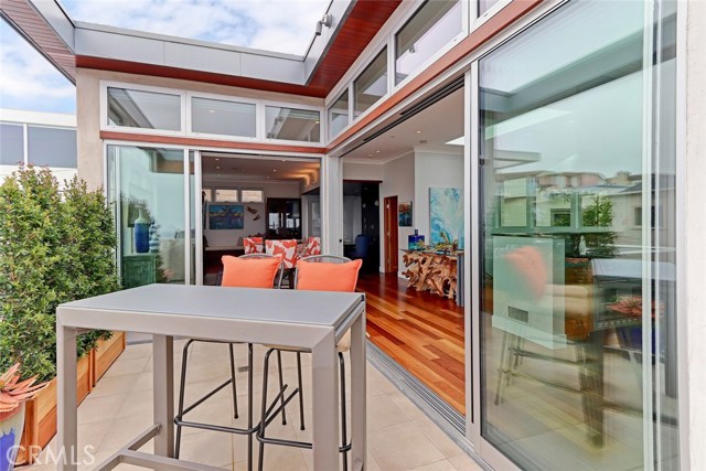 Outdoor Patio with View to Interior