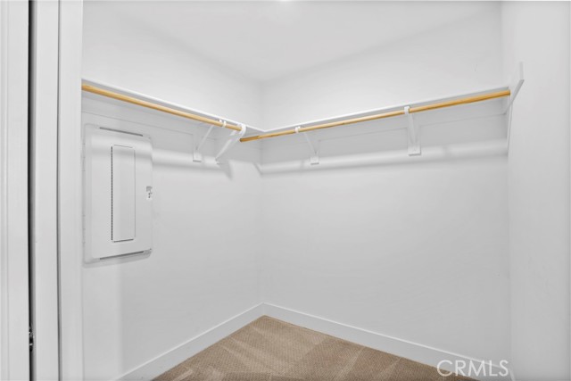 Large closet in bedroom.