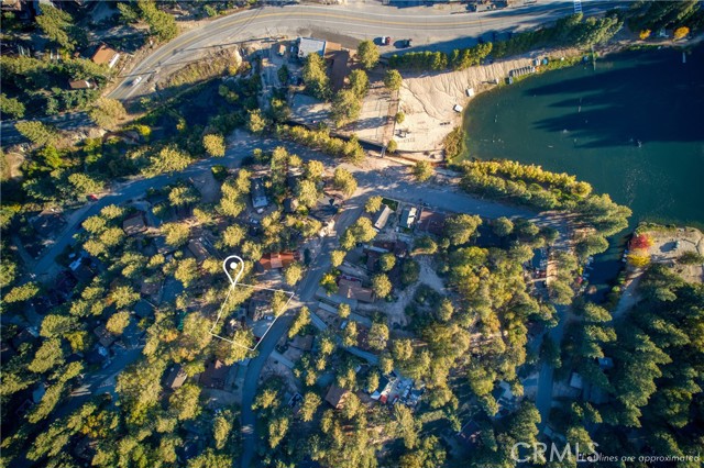 Very close to the lake