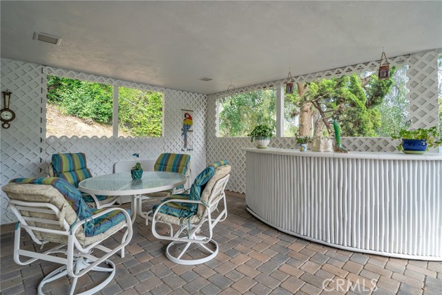 Inviting lanai off pool area.