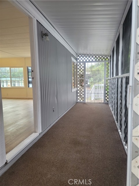 Enclosed patio at Entry