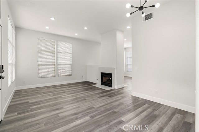 Entry, living room, & Den