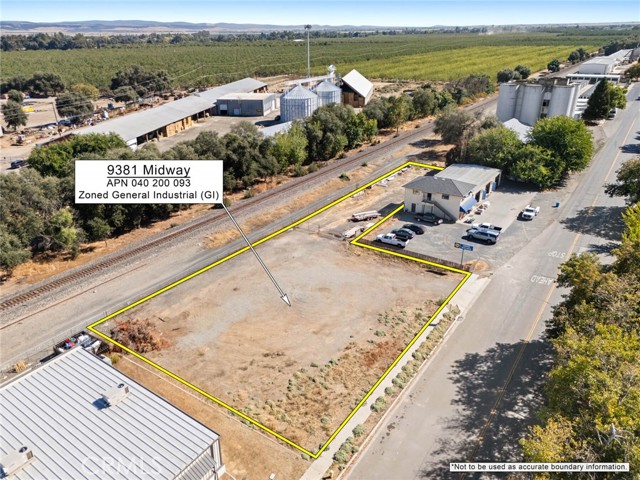 Aerial view looking South