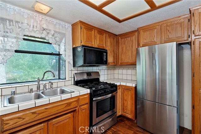 Honey oak cabinets