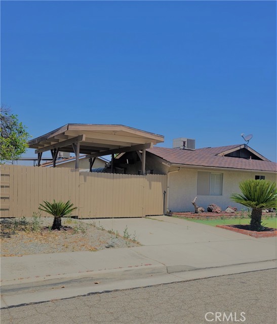Entrance to covered RV parking