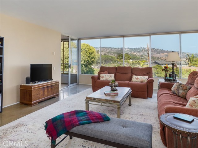 Closer view of the living room.