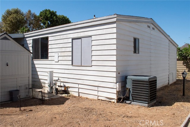 Space behind the shed for a small pet