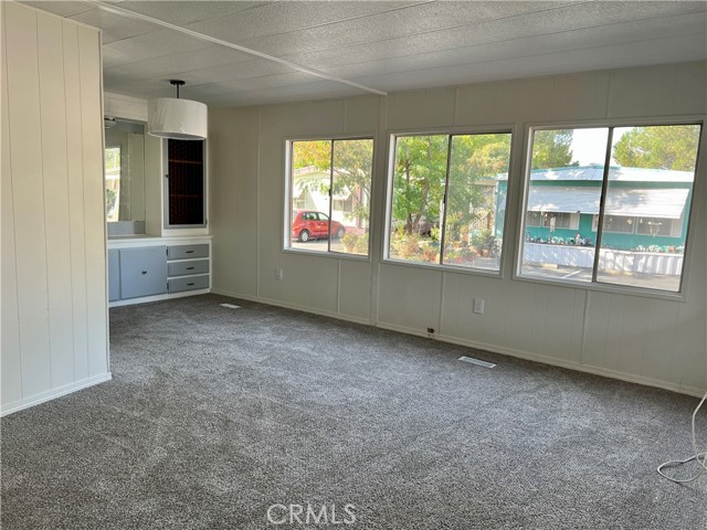Spacious living room and dining area