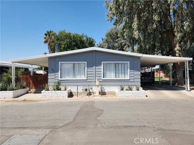 Front of mobile home