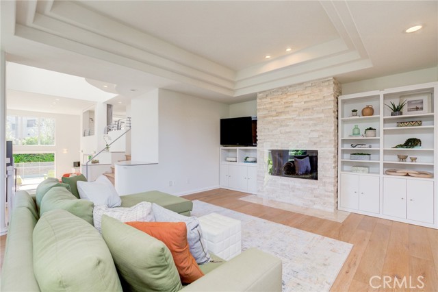 Downstairs Family Room with Fireplace