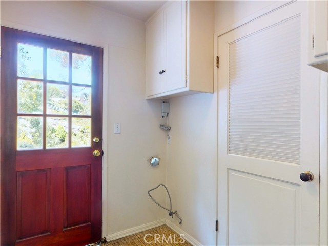 Laundry room and door to back yard