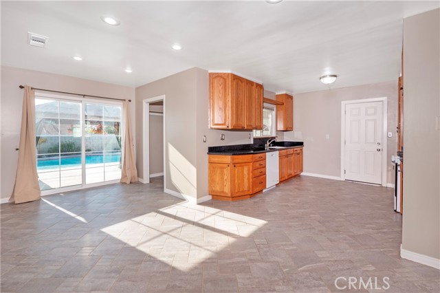 Open kitchen concept.