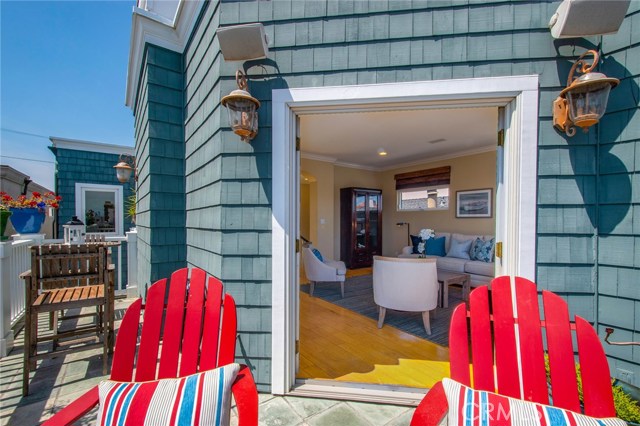 Deck off the third level living room southwest corner.  Ocean views.