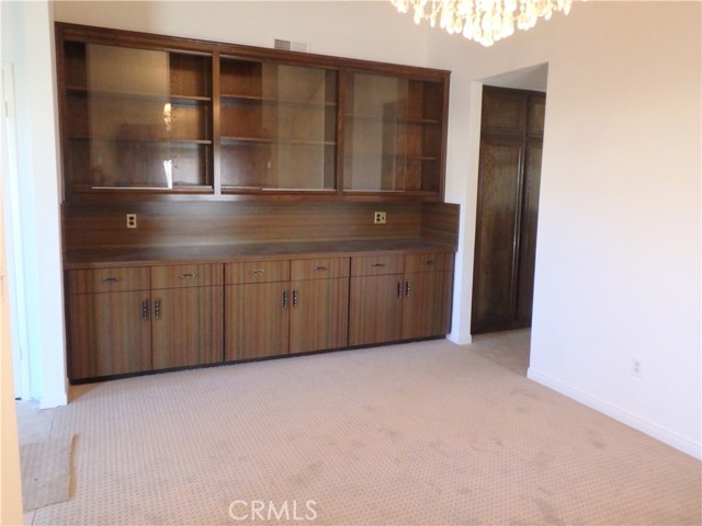 Formal dining room with built-in buffet