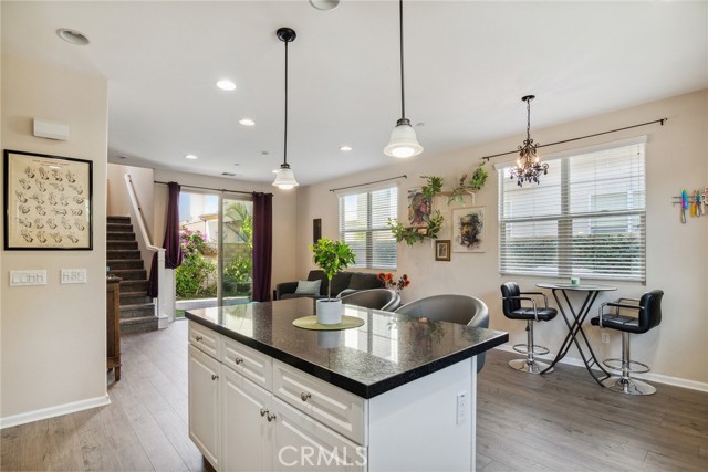 Kitchen Island looking into the open concept living room