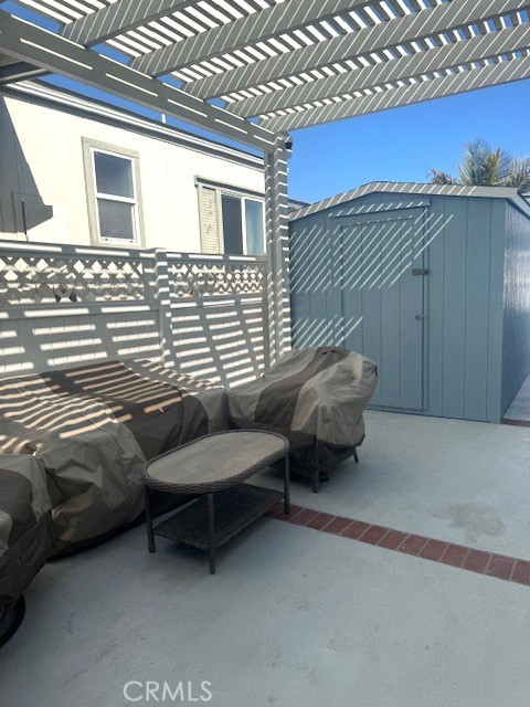 Patio With Storage Shed