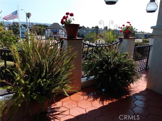 Large Private Patio with electrical GFCI outlet for various uses.