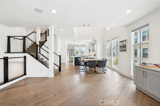 2nd floor open floor plan kitchen and family room