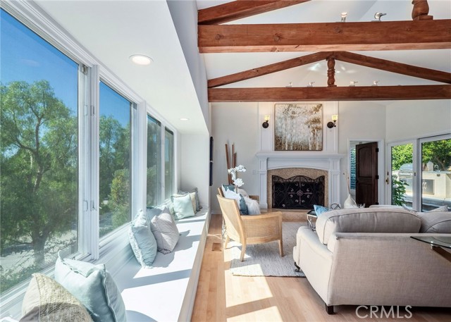 Formal living room bay window