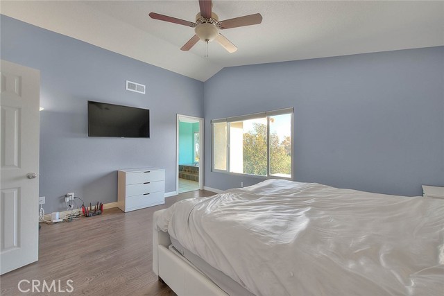 Vaulted ceilings in the master suite