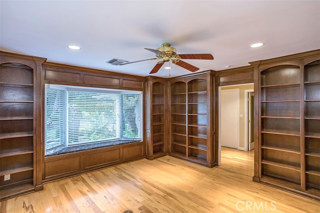 Bedroom used as library