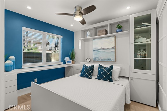 First floor bedroom/office with electric Murphy bed