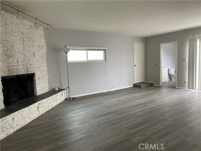 Family room with large fireplace