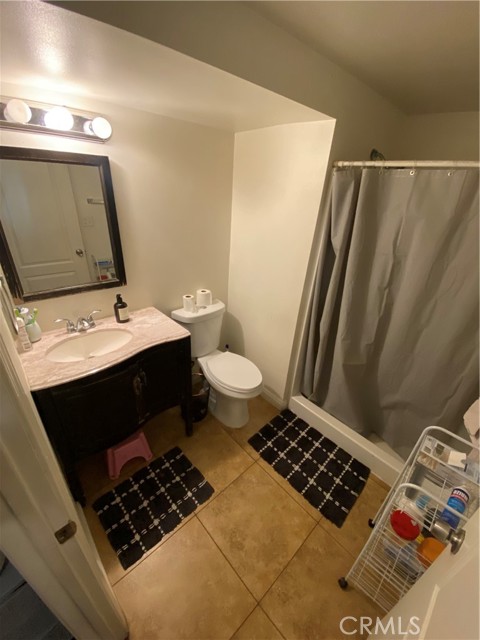 Master Bathroom with walk in closet attached.