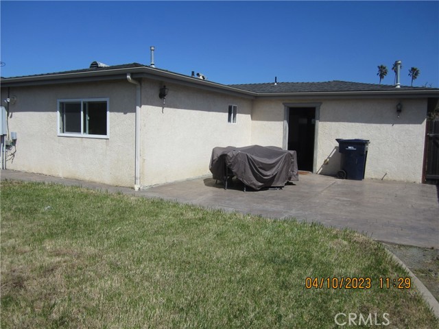 Rear View/Patio Area