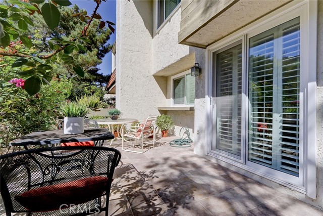 Sunny patio off the kitchen
