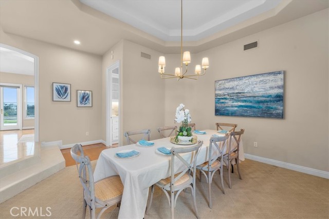 Dining room has a huge walk-in closet for storage