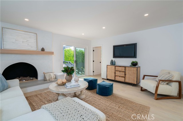 Living room opens to yard