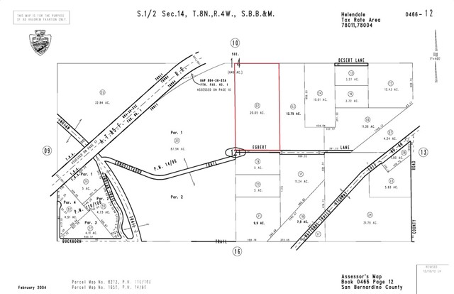 Detail Gallery Image 15 of 16 For 0 Egbert Ln, Helendale,  CA 92342 - – Beds | – Baths