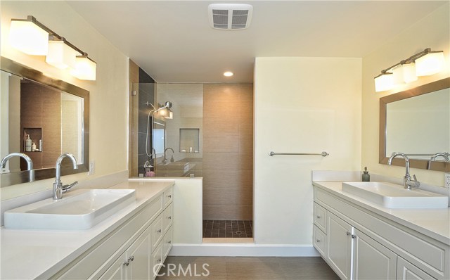 Master bath with his and her sinks